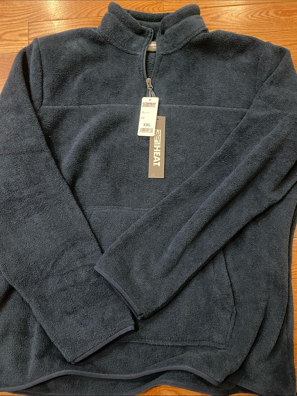 32 Degrees Men's Dark Navy Zip-Up Fleece Pullover